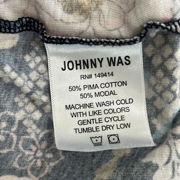 Johnny Was Pajama Set Robe Night Gown 2 Piece Size XS / Small - Picture 10 of 10